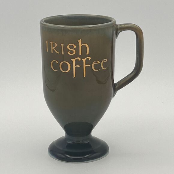 Vintage Wade Irish Porcelain “Irish Coffee” Pedestal Mug Made in Ireland - Picture 1 of 3